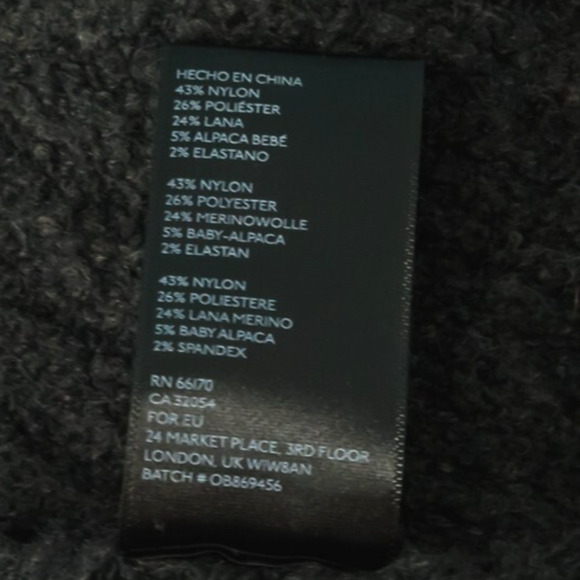 Moth Anthropologie Size Small S Gray Open Front Wool Alpaca Cardigan Sweater - Picture 4 of 5